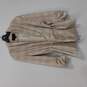 Women's Cream Plaid Suit Jacket Size 16 NWT image number 1