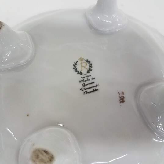 Reichenbach Pierced Lattice Porcelain Footed Serving Centerpiece Bowl image number 4