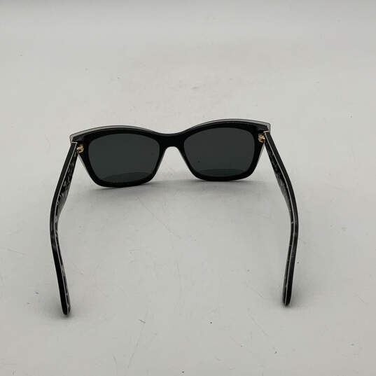 Womens 0S30 Polarized Lens Black Full Rim Cat Eye Sunglasses With Case image number 6