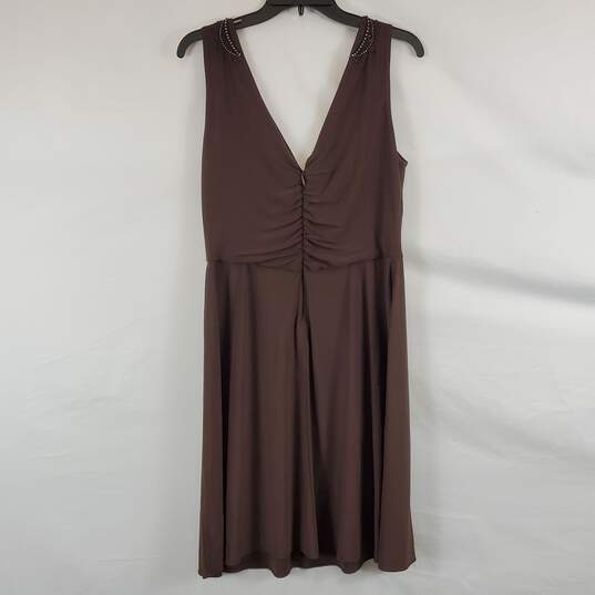 Adrianna Papell Women's Brown Mini Dress SZ 12P image number 3