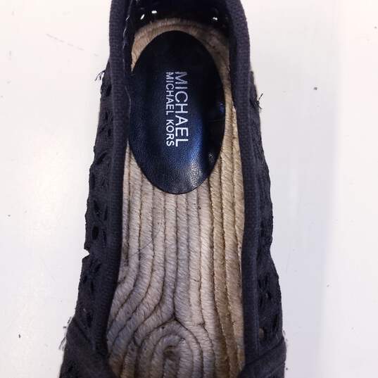 Michael Kors Darci Black Cutout Slip On Espadrille Shoes Women's Size 8.5 B image number 7