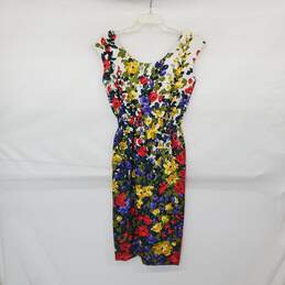 Maurice Rentner Original Vintage Multicolor Floral Midi Shift Dress WM Size S