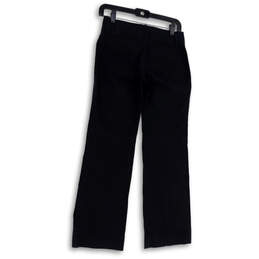Womens Black Flat Front Pockets Formal Straight Leg Dress Pants Size 0 alternative image