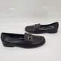 Franco Sarto Women's Black Leather Loafers with Chain Detail US Size 10M image number 2