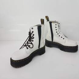 Dr. Martens Jadon Smooth Leather Boots White Unisex Size 5M/6L alternative image