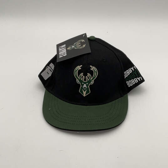 NWT Mens Black Green Milwaukee Bucks Bobby Bucket's Baseball Hat One Size image number 5
