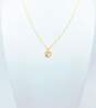 14K Yellow & Rose Gold Heart Bow Pendant Necklace 3.5g image number 1