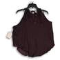NWT Free People Womens Dark Purple Smocked Halter Neck My Oh My Tank Top Size XS image number 2