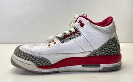 Nike Air Jordan 3 Retro Cardinal Red Sneakers 398614-126 Size 7y/8.5W alternative image