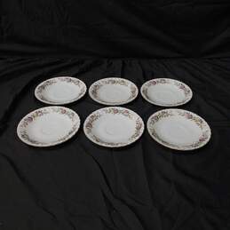 Bundle of Six Creative Regency Rose China Saucer Plates