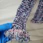 Zara Women's Multicolor Weave Fringe Scoop Neck Top Size M NWT image number 4