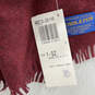 NWT Womens Red Wool Side Frige Multipurpose Rectangle Neck Scarf One Size image number 3