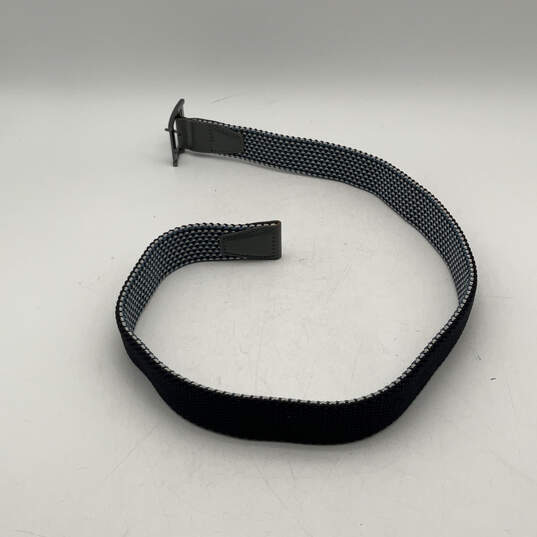 Mens Black Reversible Adjustable Single Tongue Buckle Waist Belt Size S/M image number 2