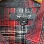 Madewell Red/Black Plaid Short Sleeves Button Up Shirt Women's XS image number 2