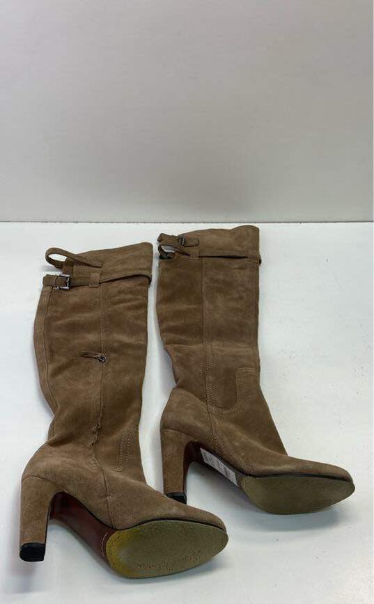 Sam Edelman Sutton Leather Over The Knee Boots Beige 7.5 image number 2