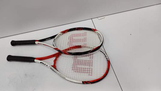 Pair of Wilson K Rage Hybrid Tennis Rackets w/ Cases image number 2