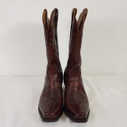 El Dorado Brown Leather Cowboy Western Boots Men's Size 9 D alternative image