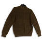 Mens Brown Knitted Button Front Long Sleeve Pullover Sweater Size Medium image number 4