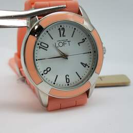 Loft by Ann Taylor 36mm Case Pink Rubber Lady's Quartz Watch New with tag