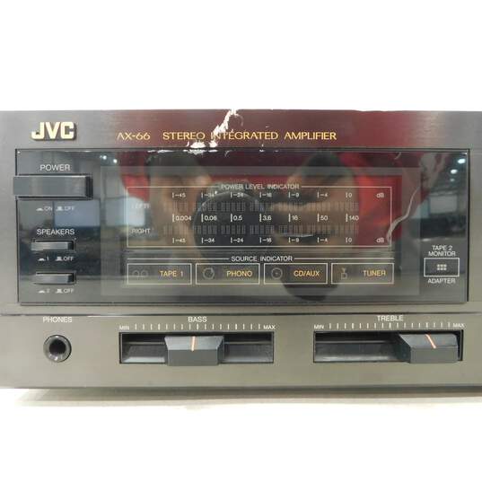 VNTG JVC Brand AX-66 Model Stereo Integrated Amplifier w/ Attached Power Cable image number 4