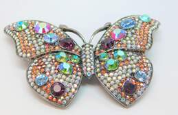 Carolee Limited Edition 2004 Icy Rhinestone Butterfly Statement Brooch 42.9g alternative image