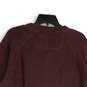 Mens Red Knitted V-Neck Long Sleeve Pullover Sweater Size Large image number 4