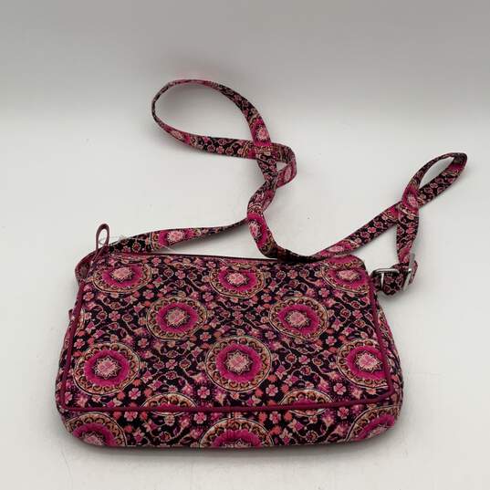 Vera Bradley Womens Pink Floral Adjustable Strap Zipper Crossbody Bag Purse image number 2