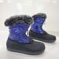 Kamik Kids' Shiny Blue Faux Fur Lined Snow Boots Girl's Size 5 image number 3
