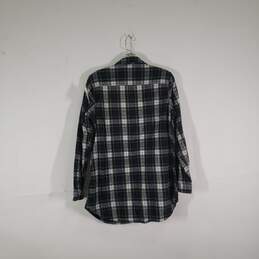 Womens Plaid Relaxed Fit Long Sleeve Collared Button-Up Shirt Size Medium alternative image