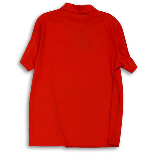 Nike Mens Orange Short Sleeve Spread Collar Golf Polo Shirt Size XL image number 2