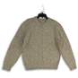 L.L. Bean Womens Gray Knitted Crew Neck Long Sleeve Pullover Sweater Size L image number 1