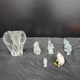 6pc. Bundle of Glass Elephant Figurines alternative image