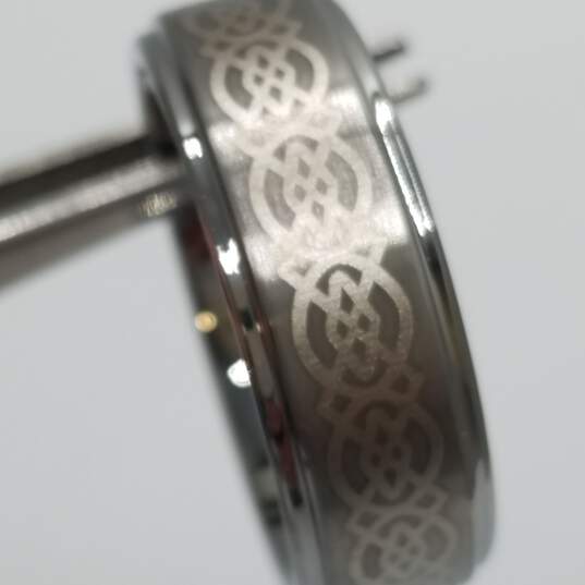 Tungsten Silver Tone Design On Metal Ring Sz 12 Bundle 8pcs 132.0g image number 8