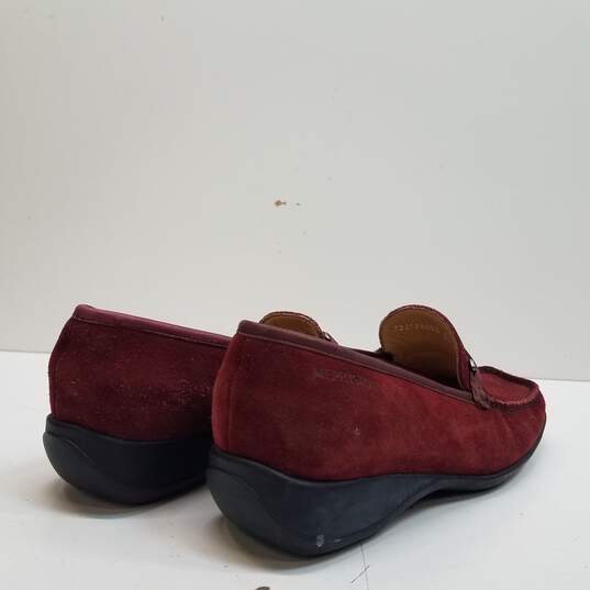 Mephisto Cool Air Maroon Suede Loafers Shoes Women's Size 8.5 B image number 4