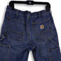 Mens Blue Denim Medium Wash Cargo Pockets Straight Leg Jeans Size 32x30 image number 4