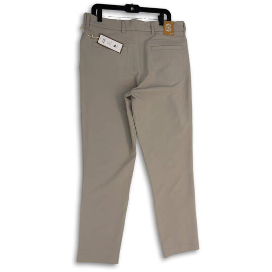 NWT Mens Gray Flat Front 4 Way Stitch Straight Leg Chino Pants Size 36x32 image number 2