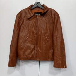 Wilson Suede & Leather Full Zip Jacket Women's Size 42