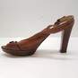 Coach Evelyn Leather Slingback Heeled Sandals Women's Size 10.5B image number 2