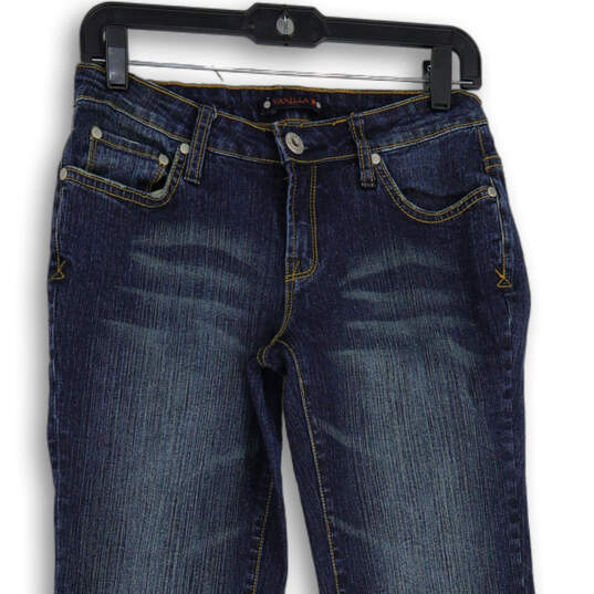 Womens Blue Denim Medium Wash 5-Pocket Design Bootcut Leg Jeans Size 5 image number 3