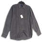 NWT Mens Gray Denim Spread Collar Long Sleeve Button Up Shirt Size 39/40 image number 1