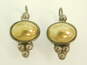 Artisan Mexico 925 & Brass Modernist Domes Drop Earrings & Cable Cuff Bracelet 23.2g image number 2