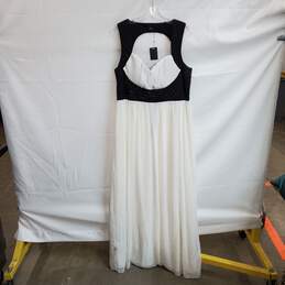 Asos Black & White Embellished Long Evening Dress WM Size 14 NWT alternative image