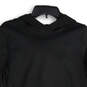 Womens Black Long Sleeve Zip Pockets Pullover Hoodie Size Medium image number 4
