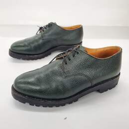 Ludwig Reiter Men's Green Pebble Leather Oxfords Size 8