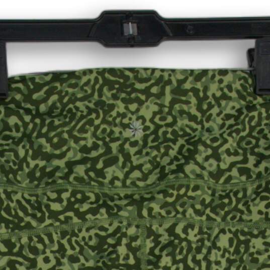 Athleta Womens Green Camouflage Flat Front Pull-On Athletic Shorts 1X image number 4