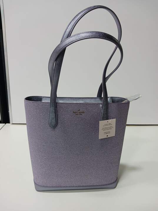 Kate Spade Lilac Glitter Tote Bag NWT image number 1