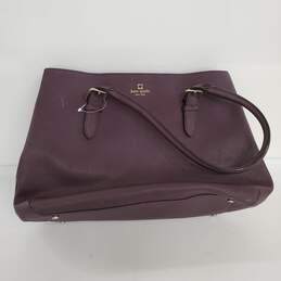 Kate Spade New York Burgundy Leather Tote Bag