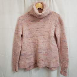 Banana Republic pink fluffy turtleneck sweater M