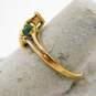 Romantic 10k Yellow Gold Serpentine & Diamond Accent Ribbed Ring 1.8g image number 3
