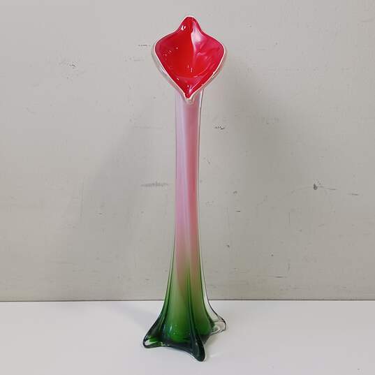 Red/Pink/Green Calla Lilly Bud Vase image number 1